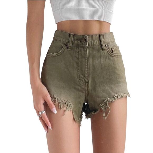 BDG Pants - BDG | Cheeky Shorts in Military Green
